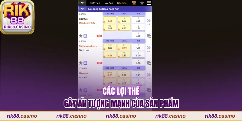 Các lợi thế gây ấn tượng mạnh của sản phẩm